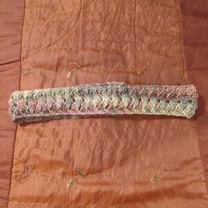 Handmade Crocheted Multicolor Alpaca Silk Headband Women's Size Medium